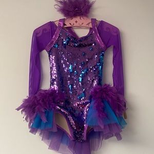 Feather & Sequin Dance Costume
